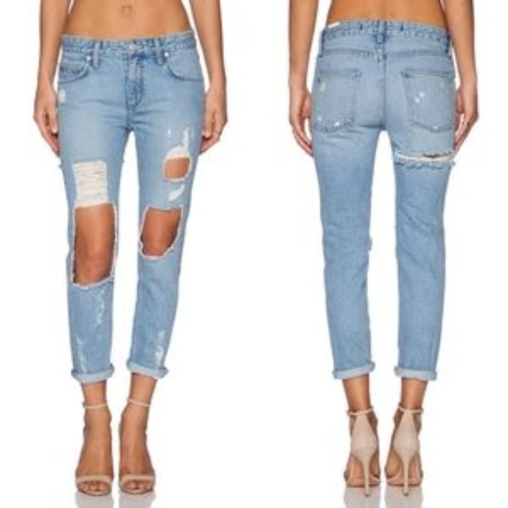 Lovers Friends Ezra Solana Skinny Boyfriend Jeans